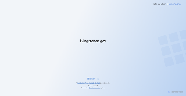 Security scan screenshot of https://livingstonca.gov/