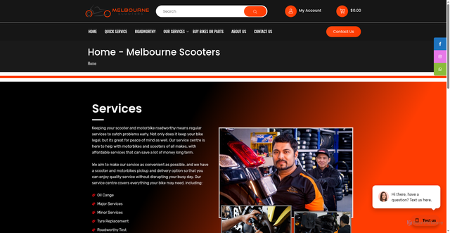 Security scan screenshot of https://melbournescooters.com.au
