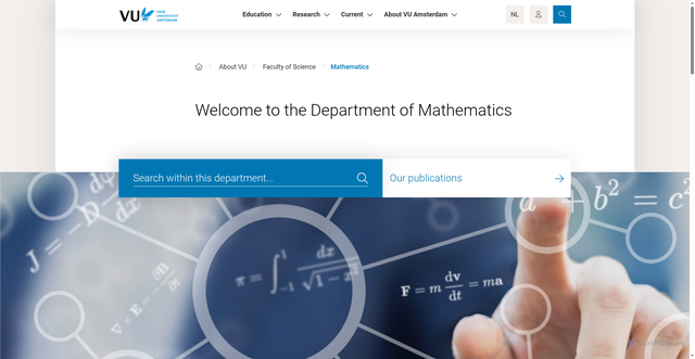 Security scan screenshot of https://math.vu.nl