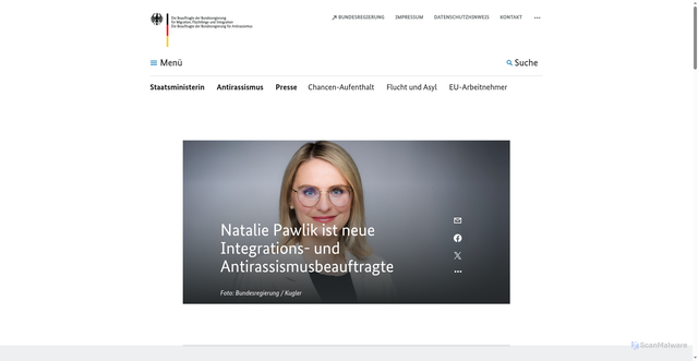 Security scan screenshot of https://www.integrationsbeauftragte.de/ib-de