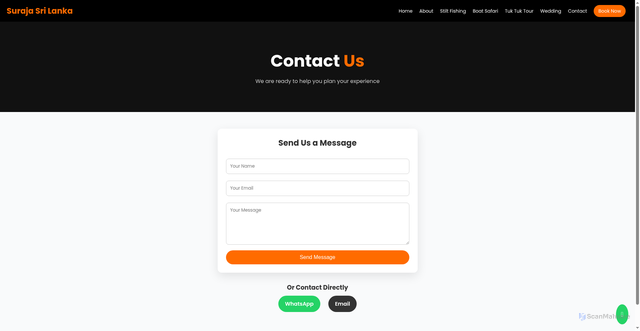 Security scan screenshot of https://stiltfishermensrilanka.com/contact.html