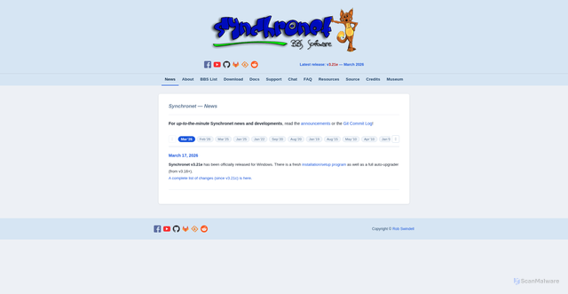 Security scan screenshot of https://synchro.net