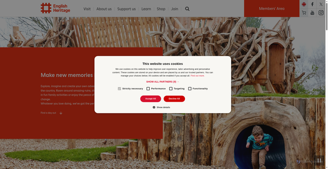 Security scan screenshot of https://www.english-heritage.org.uk/