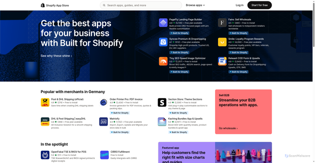 Security scan screenshot of https://tagtiles.commerceapps.org
