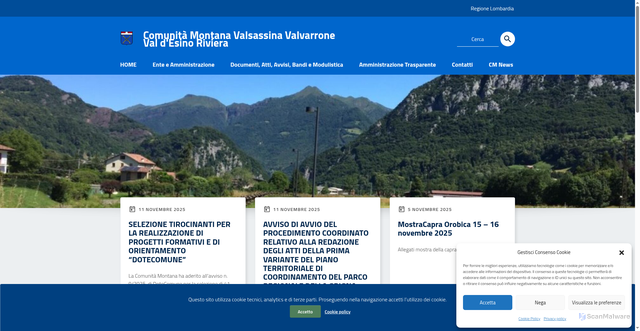 Security scan screenshot of valsassina.it