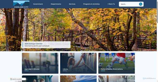 Security scan screenshot of https://highlandut.gov/