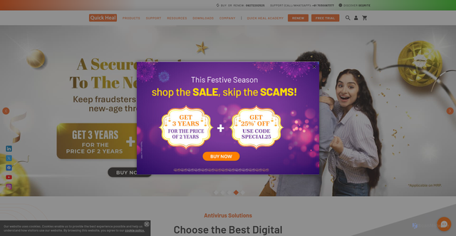 Security scan screenshot of https://license4.quickheal.com