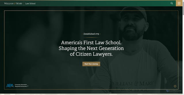 Security scan screenshot of https://law.wm.edu