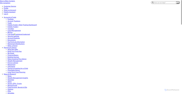 Security scan screenshot of https://digital.fidelity.com/prgw/digital/research/market