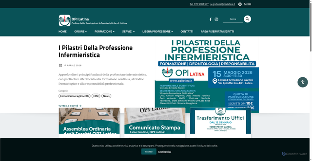 Security scan screenshot of https://www.opilatina.it