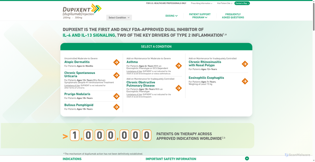 Security scan screenshot of https://www.dupixenthcp.com