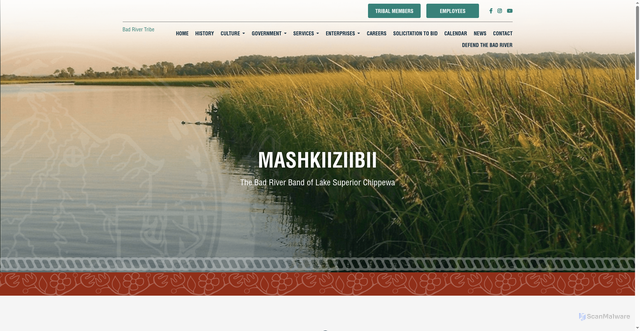 Security scan screenshot of http://www.badriver-nsn.gov/