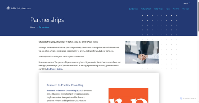 Security scan screenshot of https://publicpolicy.com/partnerships/