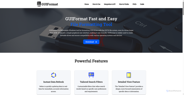 Security scan screenshot of https://guiformat.com