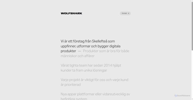 Security scan screenshot of https://wolfshark.se