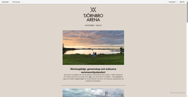 Security scan screenshot of https://mailchi.mp/3a9361cab241/mtesnyheter-frn-tjrnbro-arena-6430491?e=5082020400