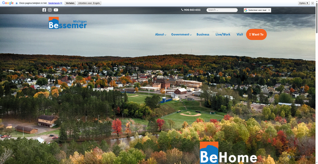 Security scan screenshot of https://cityofbessemermi.gov/