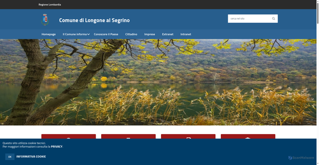 Security scan screenshot of https://www.comune.longonealsegrino.co.it/hh/index.php