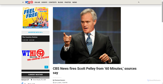 Security scan screenshot of https://hi99.com/2026/06/02/cbs-news-fires-scott-pelley-from-60-minutes-sources-say/