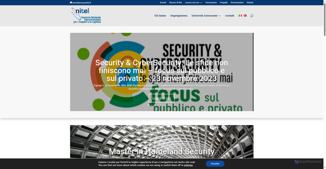 Security scan screenshot of https://www.nitel.it/