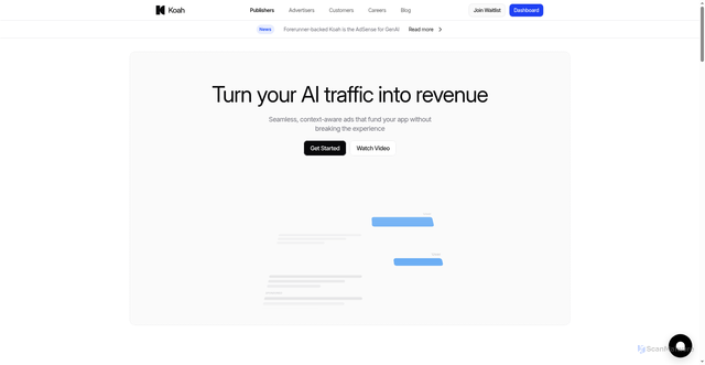 Security scan screenshot of https://koah.ai