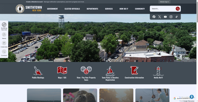 Security scan screenshot of https://smithtownny.gov/