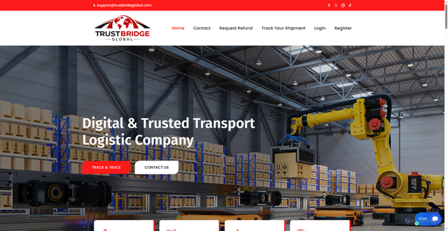 Security scan screenshot of http://trustbridgegloballogistics.com/