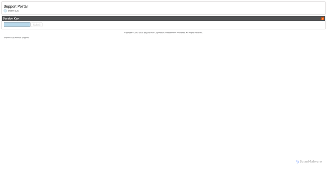 Security scan screenshot of https://triviumsupport.beyondtrustcloud.com