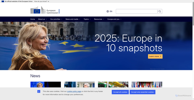 Security scan screenshot of https://commission.europa.eu/select-language?destination=/node/1