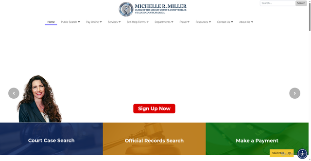 Security scan screenshot of https://stlucieclerk.gov/