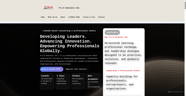 Security scan screenshot of http://tridkonsults.com/