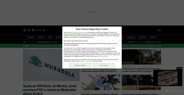 Security scan screenshot of https://www.bloomberglinea.com.br/