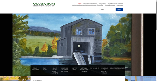 Security scan screenshot of https://www.andovermaine.gov/