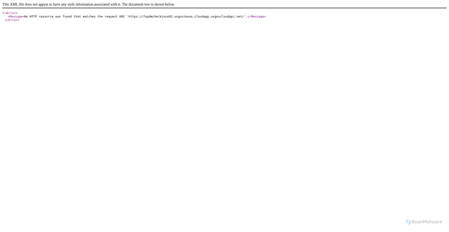 Security scan screenshot of https://fxpdmcheckinus02.usgovtexas.cloudapp.usgovcloudapi.net