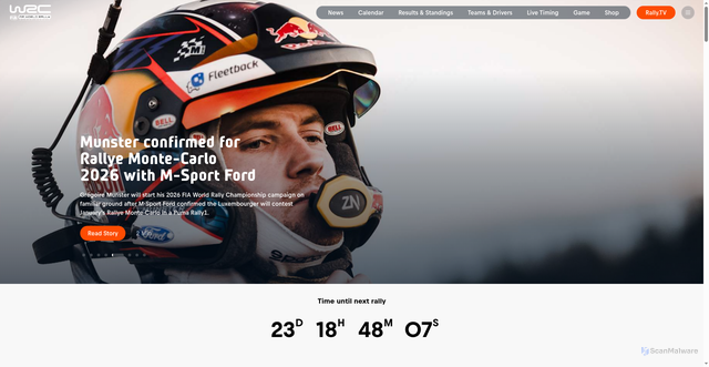 Security scan screenshot of https://www.wrc.com/