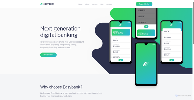 Security scan screenshot of https://easybank-fg.netlify.app/