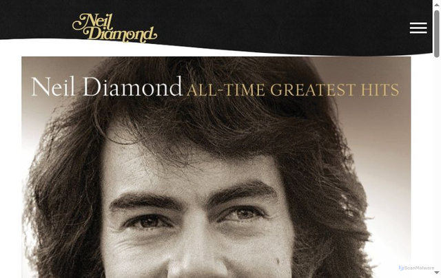Security scan screenshot of https://www.neildiamond.com/releases-archive/time-greatest-hits/