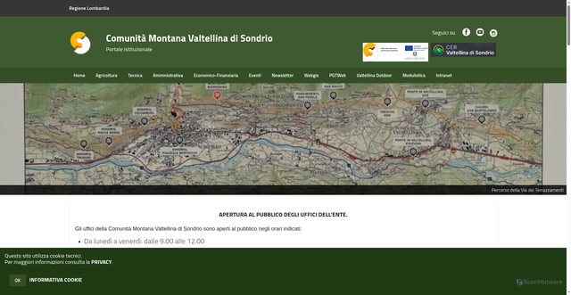 Security scan screenshot of https://www.cmsondrio.it