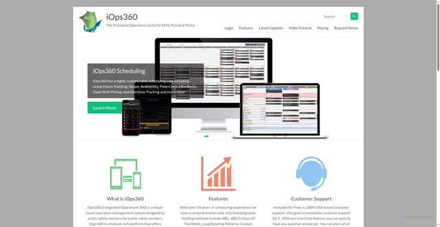 Security scan screenshot of https://iops360.com