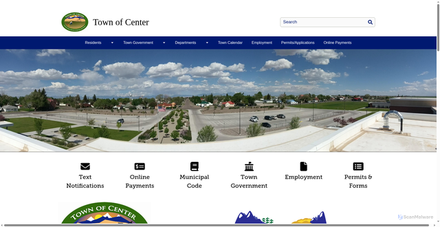 Security scan screenshot of http://townofcenter.colorado.gov/