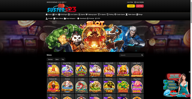 Security scan screenshot of https://suster123ndxtulus.xyz/desktop/game/slot/nines