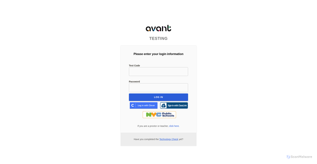Security scan screenshot of https://app.avantassessment.com
