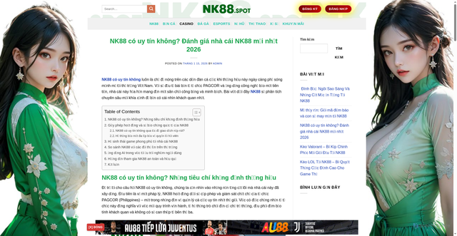 Security scan screenshot of https://nk888o.com/nk88-co-uy-tin-khong/