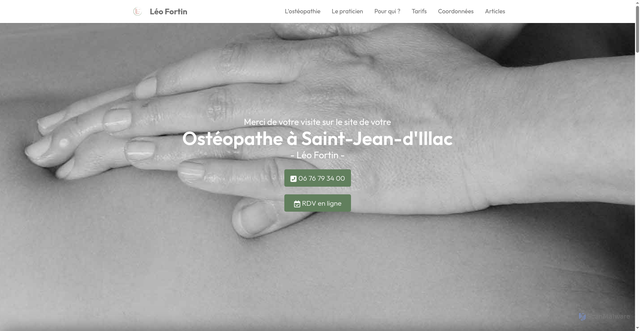 Security scan screenshot of https://osteopathe-leo-fortin.com/