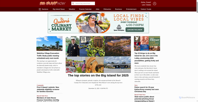 Security scan screenshot of https://bigislandnow.com/