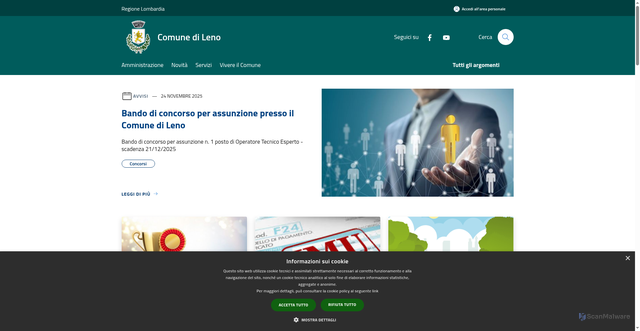 Security scan screenshot of https://www.comune.leno.bs.it/it