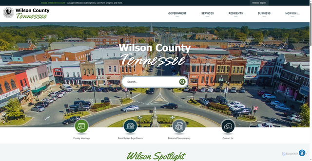 Security scan screenshot of https://wilsoncountytn.gov/