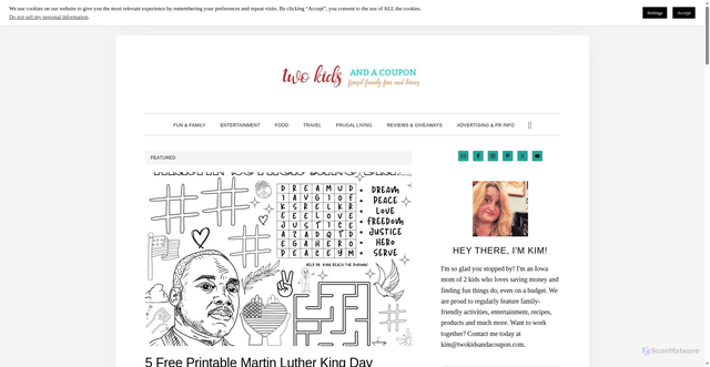 Security scan screenshot of https://twokidsandacoupon.com