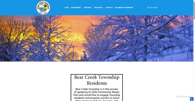 Security scan screenshot of https://bearcreektownshipmi.gov/