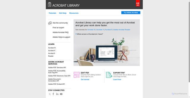 Security scan screenshot of https://acrobatusers.com